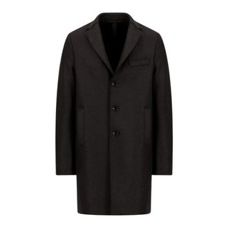 Harris Wharf London Boxy Pressed Wool Coat - Heren - Mantel - Bruin - 2XL - Wol - Jassen