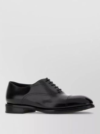 Santoni leather oxford laafe lace up shoes