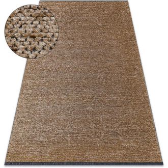 RugsX Alfombra Florence 24021 Un Color, Glamour, Tejido Plano, Flecos - Beige Obscuro Beige 135x190 Cm