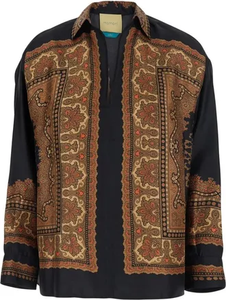 Momoni Overhemden, Dames, Veelkleurig, M, Eiki Blouse