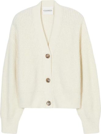 Closed Gebreide V-hals Trui - Dames - Vesten - Beige - S - Truien & Vesten