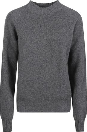 Drumohr Trui met ronde hals - Dames - Ronde hals truien - Grijs - XS - Wol - Truien & Vesten