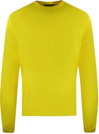 Dsquared2 Mens Large Logo On Back Yellow Long Sleeve T-shirt Cotton - Size X-Large