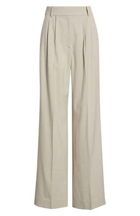 Favorite Daughter The Favorite Stretch Wide Leg Pants in Khaki at Nordstrom, Size 12