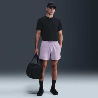 Nike Mens Primary Fleece 7 Dri-FIT Unlined Performance Shorts in Purple | FZ0961-515