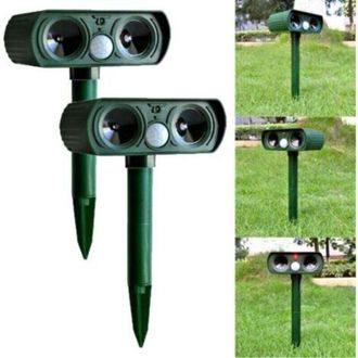 OEM 2 Repelentes Solares Ultras&oacute;nicos Para Perros Y Gatos, Zorros, Ciervos, Roedores, Con Sensor Pir, Para Granjas Y Jardines -crezuo