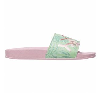 Roxy Slippy II-slippers met bloemenprint voor dames (Groen/roze)