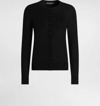 Dolce & Gabbana Cashmere Cardigan - Woman Sweaters And Cardigans Black 44