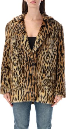 Stand Studio Leopard Emmie Fur Blazer Faux Fur Blazer
