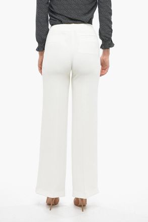 Stella McCartney Pantaloni Palazzo in Viscosa Stretch con Chiusura Nascosta Stella McCartney