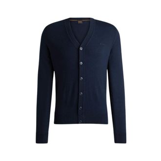 HUGO BOSS Truien & Vesten, Heren, Blauw, S, Boss - Breiwerk > Vesten