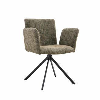 Koketto Home Silla de comedor comoda con reposabrazos en verde