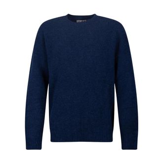 MC2 Saint Barth Round-neck Knitwear, male, Blue, Size: XL Regent Sweater