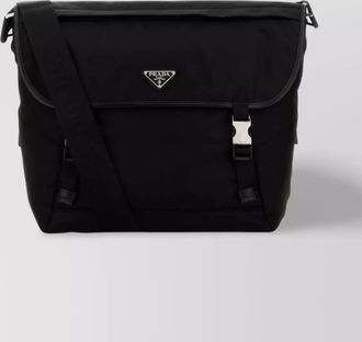 Prada nylon crossbody bag with adjustable strap and front flap