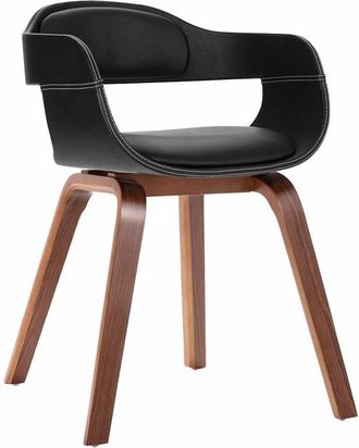 vidaXL Vidaxl - Silla De Comedor De Madera Curvada Y Cuero Sint&eacute;tico