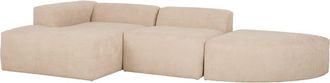 Deco Wood Sofá 5/6 plazas 3 módulos curvo y chaise longue izq bouclé beige