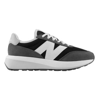 New Balance Heren 370 Su&egrave;de Trainers (Zwart)