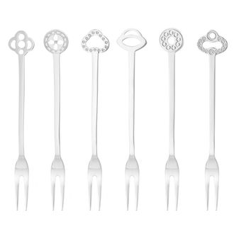 Sambonet Set of 6 New Oriental Living Stainless Steel Forks
