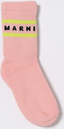 Marni Calze in cotone stretch con logo jacquard