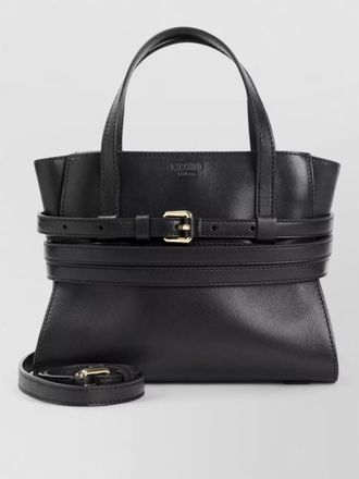 Moschino belt detail leather tote bag