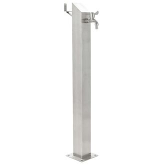 vidaXL Vidaxl - Columna De Agua De Jard&iacute;n Acero Inoxidable Cuadrada 95 Cm