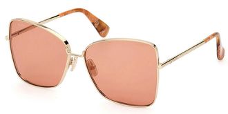Max Mara MM0097 MENTON1 32E Womens Sunglasses Gold Size 59