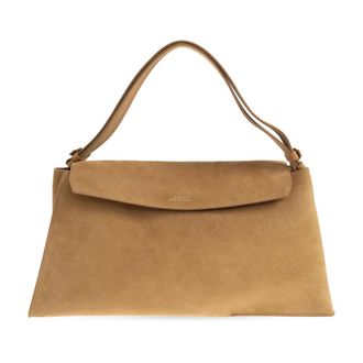 STUDIO NICHOLSON Handbags, unisex, Beige, Size: ONE SIZE Shiboru Suede Shoulder Bag