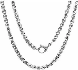 Steeltime Mens Stainless Steel Box Chain Necklace in Silver at Nordstrom Rack, Size 30