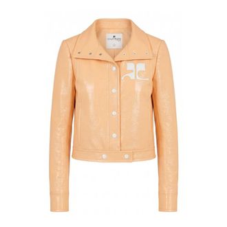 Courr&egrave;ges Jassen, Dames, Oranje, S, Katoen, Reedition Vinyl Jacket