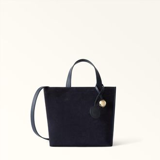 Furla Divide It Borsa Shopping S Toni Mediterraneo Blu Camoscio + Pelle Di Vitello Sidney Donna