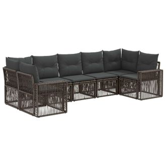 vidaXL Set Divano Da Giardino 7 Pz 7-numero Di Posti Vidaxl
