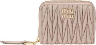 Miu Miu Matelass&eacute; Nappa Leather Coin Purse - female - Miu Miu - Wallets & Cardholders - Pink - ONE SIZE - Accessories