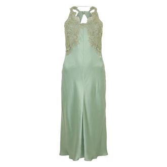Alberta Ferretti Long Fluid Dress - female - Alberta Ferretti - Short Dresses - Green - S - Dresses