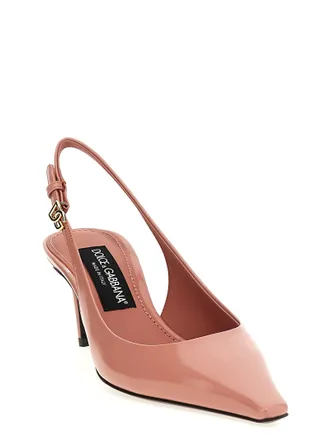 Dolce & Gabbana Glossy Calfskin Slingback Slingback Heel - Pink