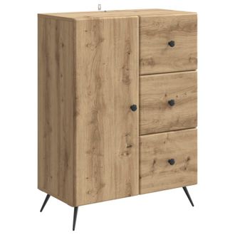 vidaXL Aparador Roble Artisan 66 X 34,5 X 90 Cm Madera De Ingenier&iacute;a Vidaxl