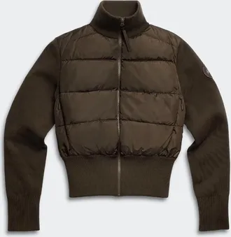 Canada Goose Manteau &agrave; capuchon en tricot matelass&eacute; large HyBridgeMD Tonal Disc (Femmes, Cottongrass, TP)