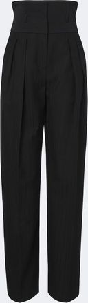 Dolce & Gabbana Pantalones anchos de lana virgen a rayas
