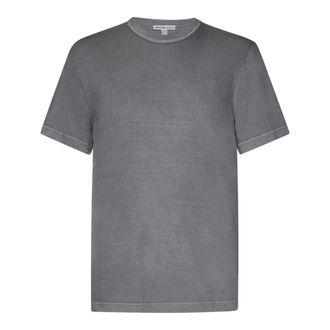 James Perse T-Shirts, male, Gray, Size: S Grey T-shirts and Polos