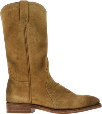 Jil Sander Bruce Boot - Heren - Cowboylaarzen - Bruin - 41 EU - Leer - Schoenen