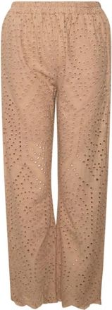Tiffany & Co. Beige Dalia Broek - Dames - Straight fit broeken - Beige - M/L - Broeken