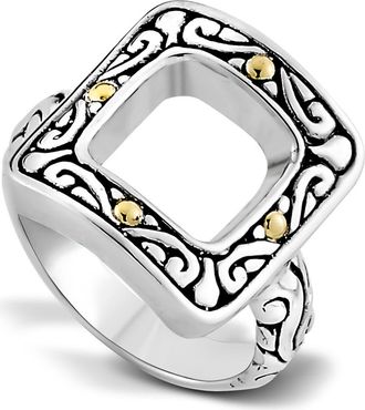 Samuel B. Square Open Ring in Silver And Gold at Nordstrom Rack, Size 8