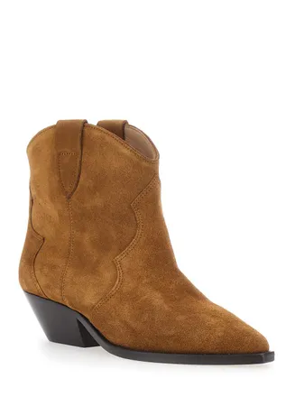 Isabel Marant Womens Ankle Boots Dewina Suede Brown