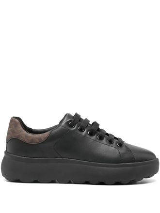 Geox Spherica leather sneakers - Zwart