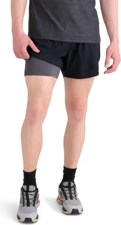 Saxx Mens Hightail 2N1 Running Shorts with Liner Black XXL
