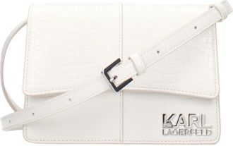 Karl Lagerfeld Kore Damess Crossbodytas Polyurethaan Wit/Gebroken Wit