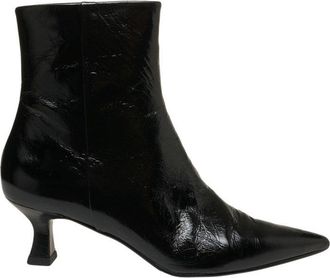Billi Bi Pointed Toe Ankle Boots With Sculptural Block Heel