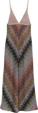 Missoni Abito lungo con scollo a V - Marrone