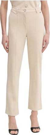 Guess Dames, Broeken, Beige, Maat: M Leer
