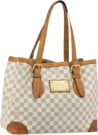 Louis Vuitton Pre-owned Tote Bags, female, White, Size: ONE SIZE Pre-owned Damier Azur Tote Bag