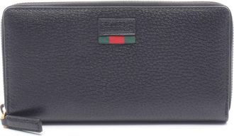 Gucci Black Leather Long Wallet (Bi-Fold) (Pre-Owned)